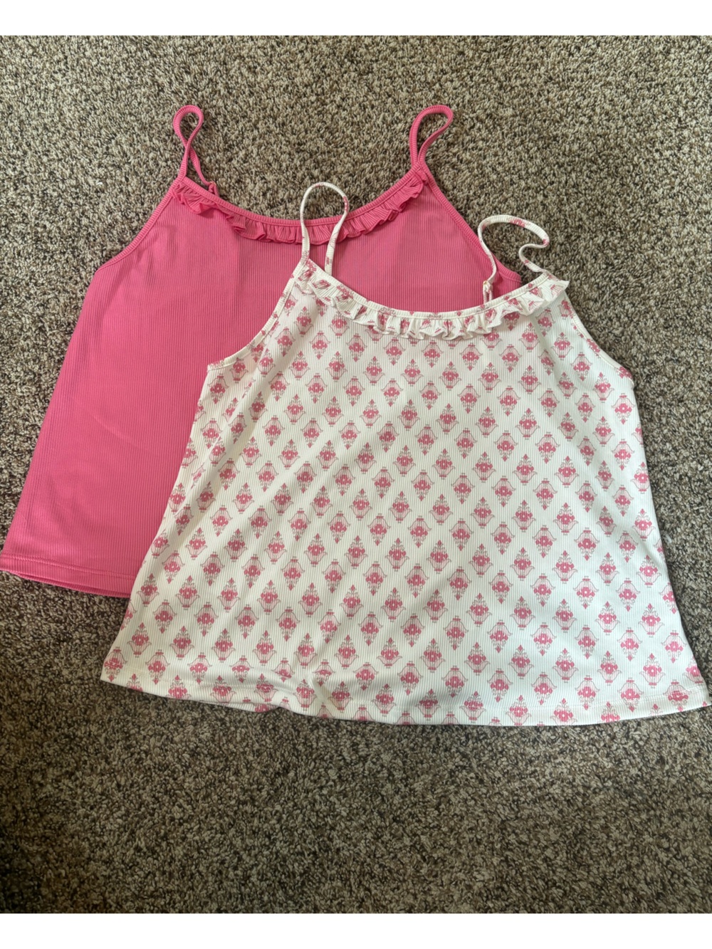 NWOT Flora Nikrooz Bundle of 2 Sleep Cami - Floral Print & Solid Pink Size Small